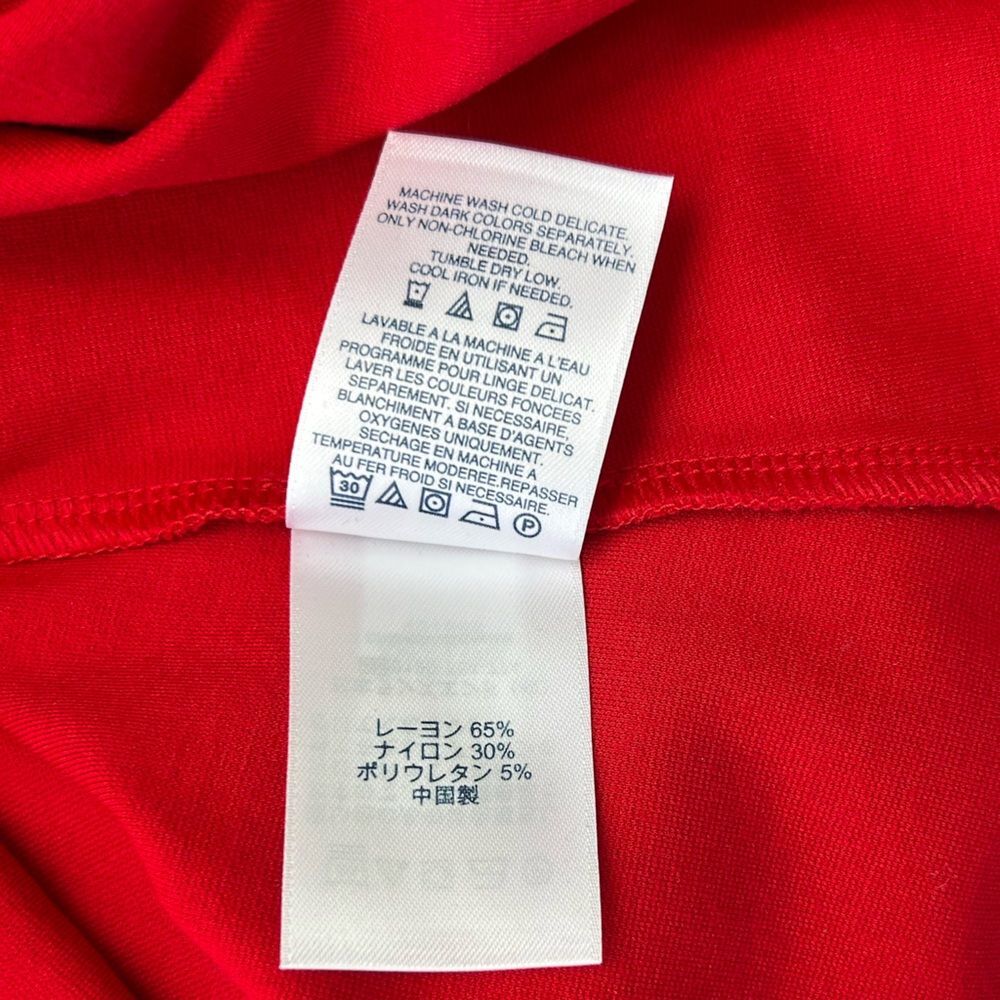 Lands’ End Bright Red Boat‑Neck Top – Bell Sleeves, Curved Hem – Medium Petite - Picture 9 of 9